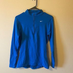 Nike Dri Fit half zip, Sz M, Blue